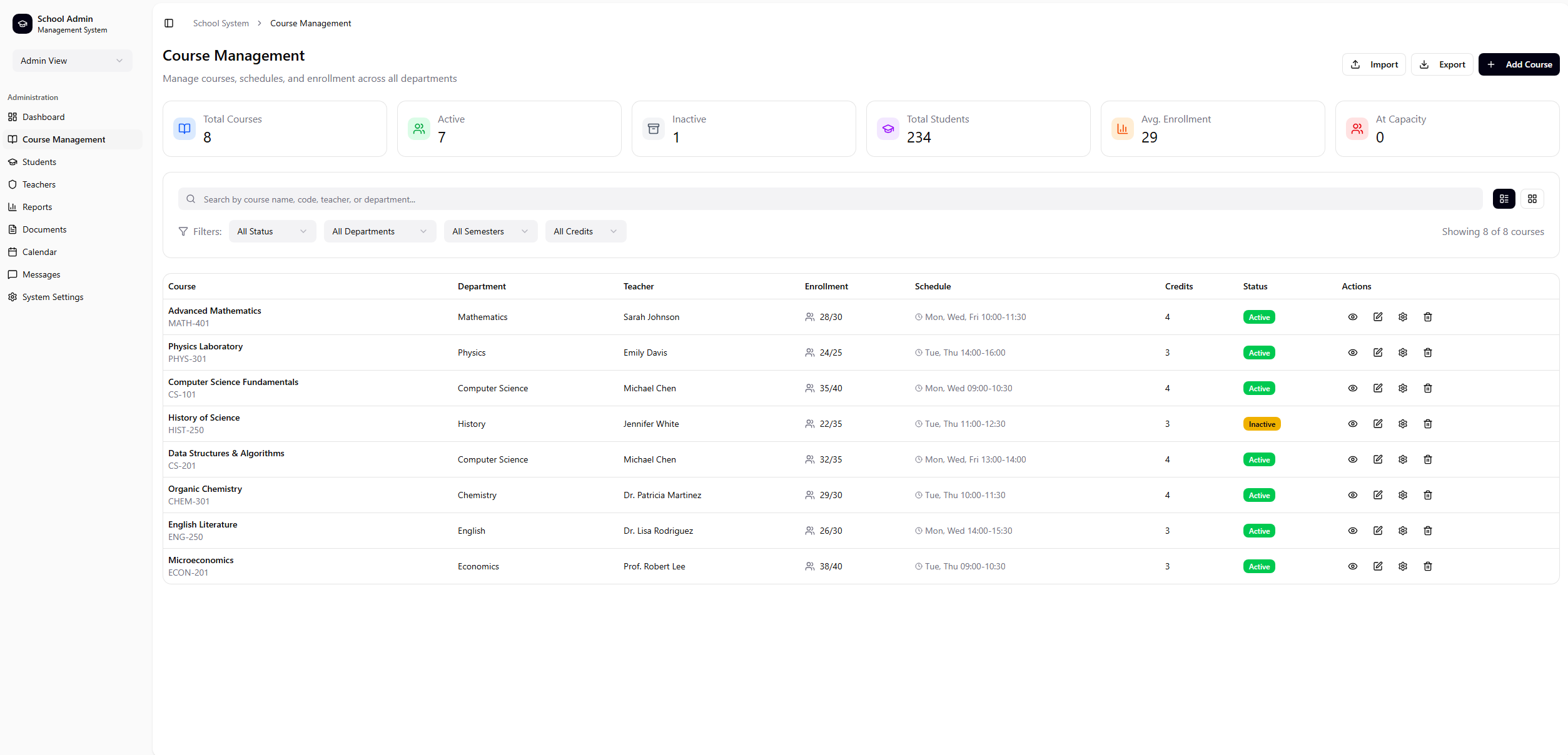 Marks Entry Panel UI Preview